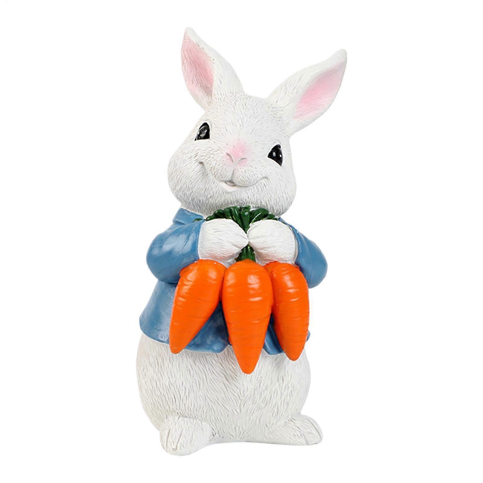 Easter Bunny Figurines Cute Spring Bunny for Home Tabletop