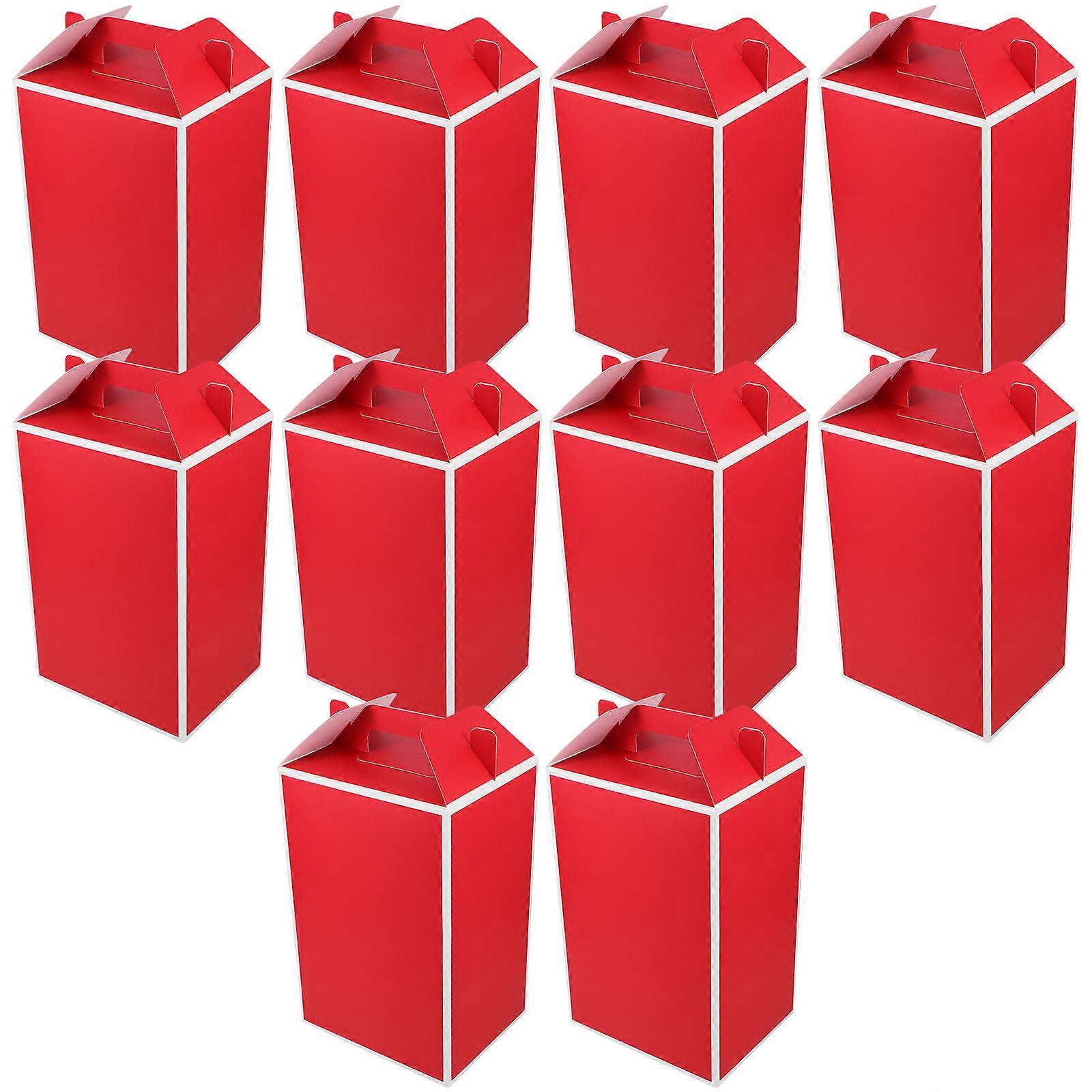 Packing Boxes for Candy Small Box Red 30.00X20.00X16.00CM Multifunctional Packaging 10Pack