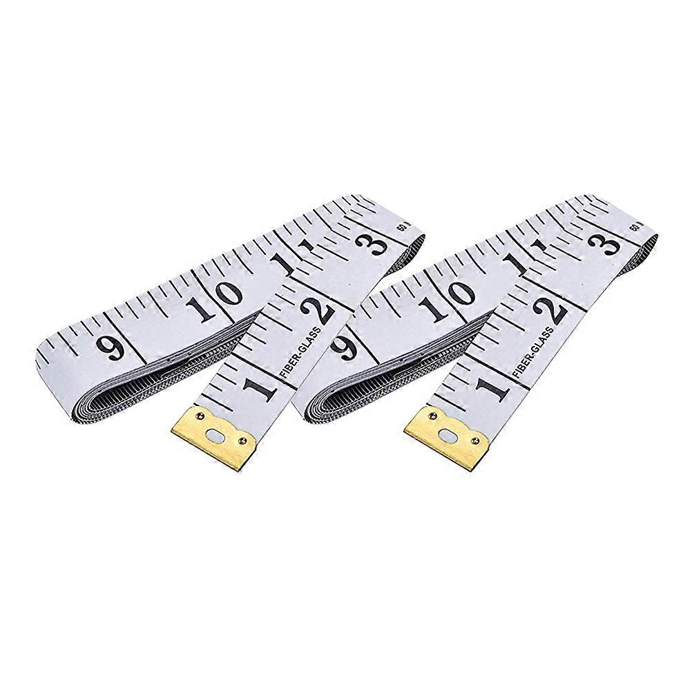 Sewing Measuring Tools for Body Measurement Metal Ends Curved Style 150 x 1.2 Cm 2Pcs