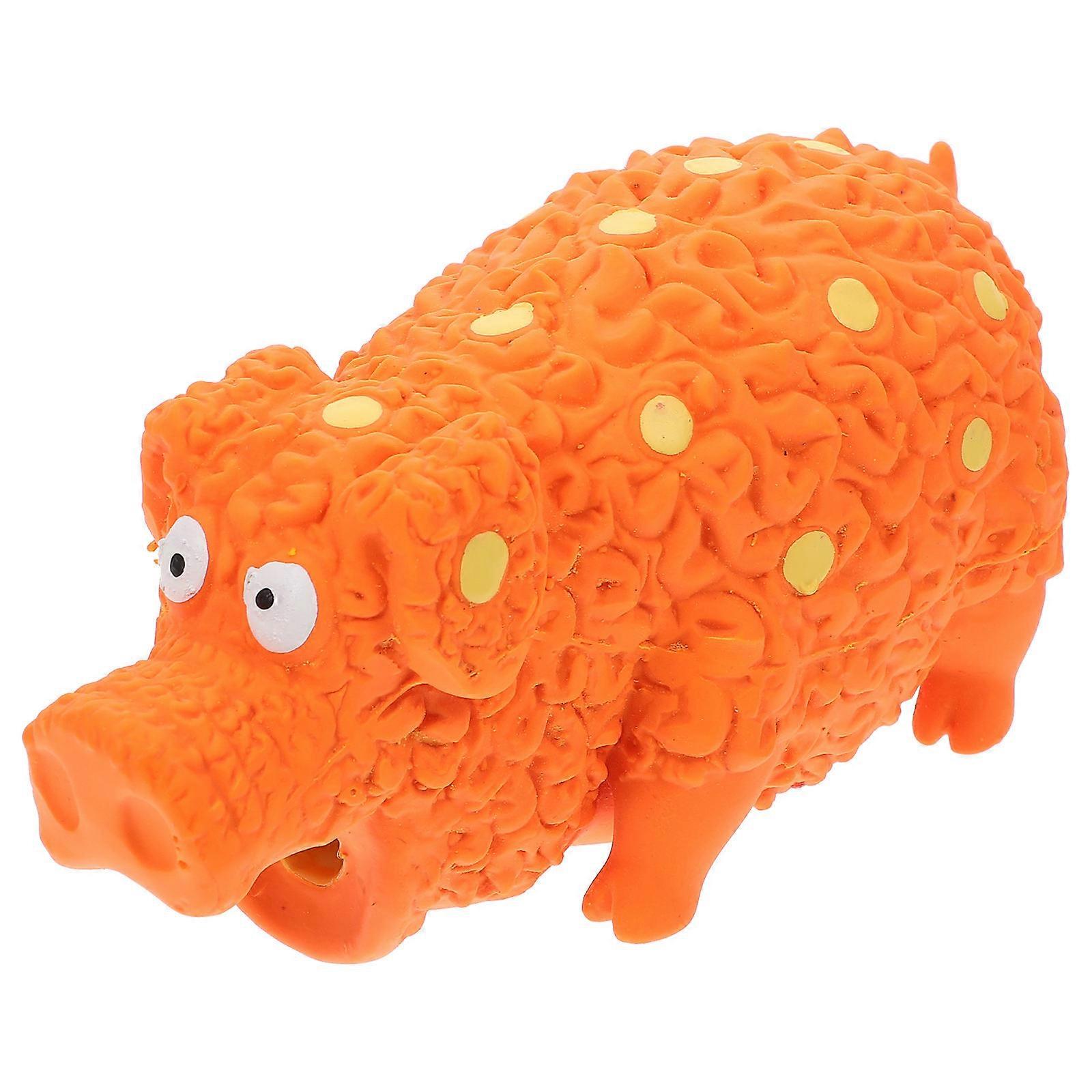 Pet Latex Toys Puppy Squeaky Chewing Toy Dog Toy Home Entertainment 17.00X8.50X8.00CM Orange Teething 1Set