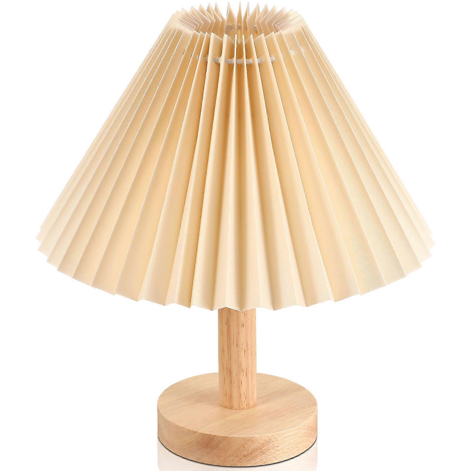 Small Pleated Lamp Shade Replacement Creative Light Cover Protector Barrel for Bedside Table Lamp 1Set