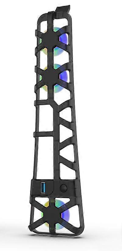 LED Fan Compatible with PS5 Pro, 3 Speed Levels Allow Tailored Performance (Black)