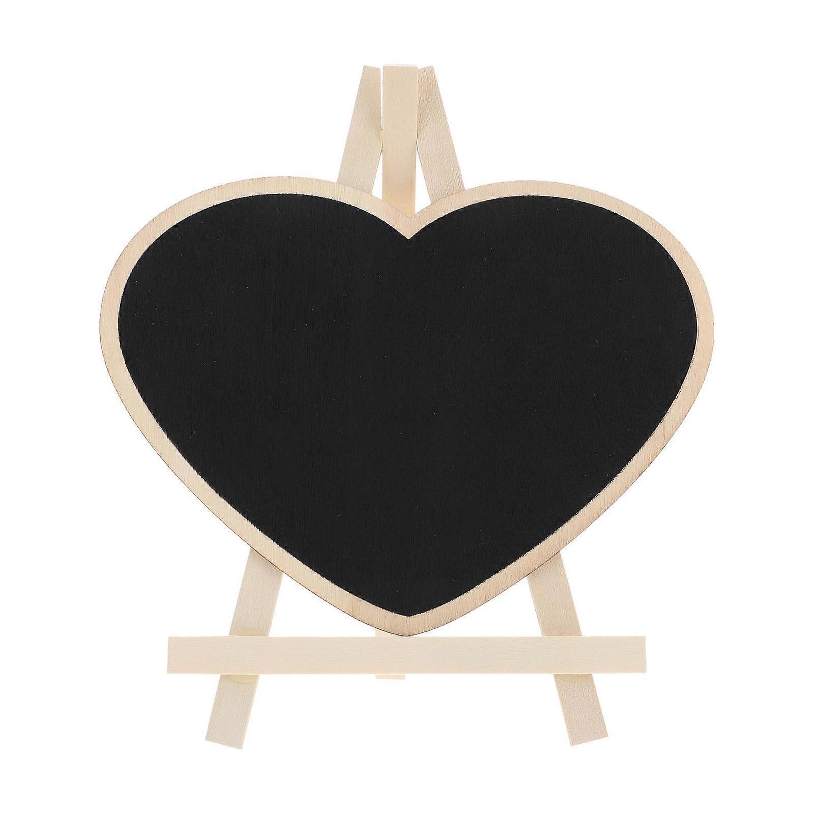 Heart Shaped Chalkboard with Stand – Decorative Message Sign for Home, Office, Shop, Events, and Birthday Parties – Tabletop Design for Crafts and