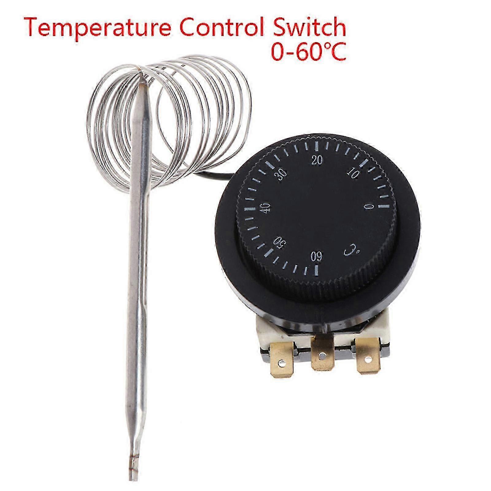 Prepínač regulácie teploty 250v/380v 16a 0-60 Senzor regulátora spínača