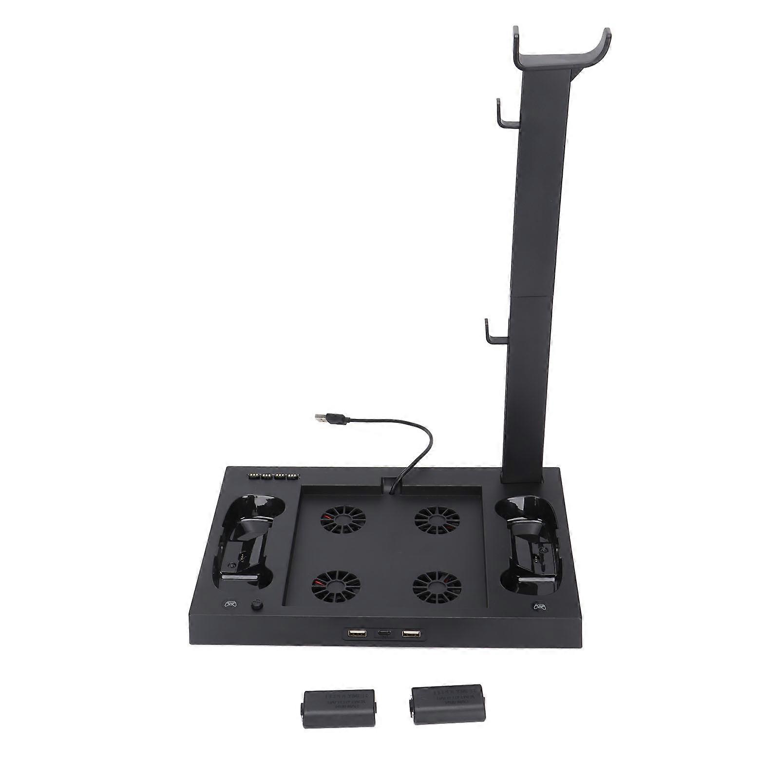 Support de refroidissement multifonctionnel pour console Xbox Series X, avec support de casque et adaptateur de batterie