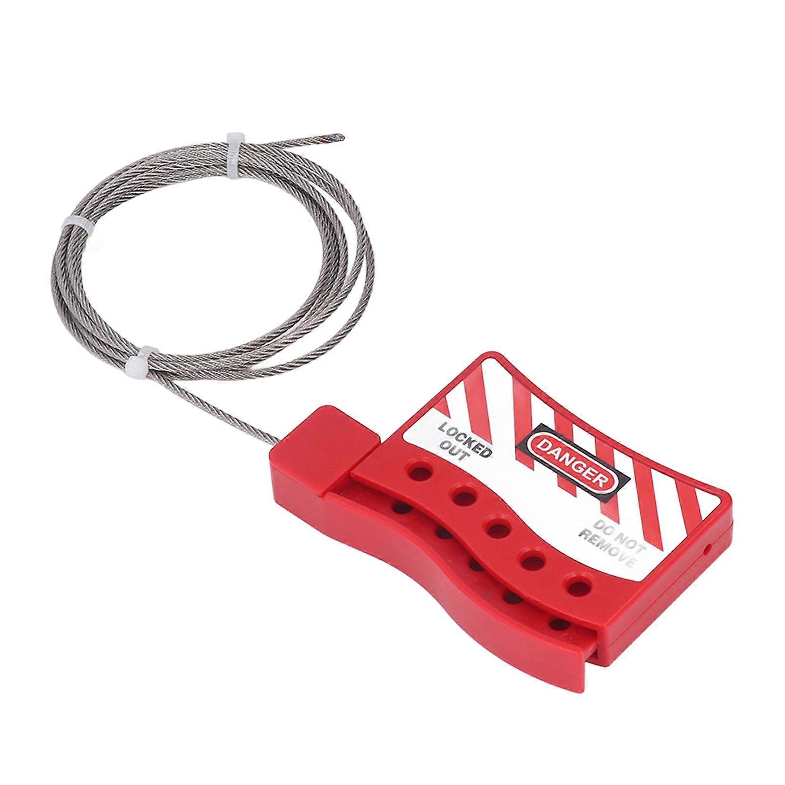 Adjustable stainless steel cable lock, shock resistant, for industry