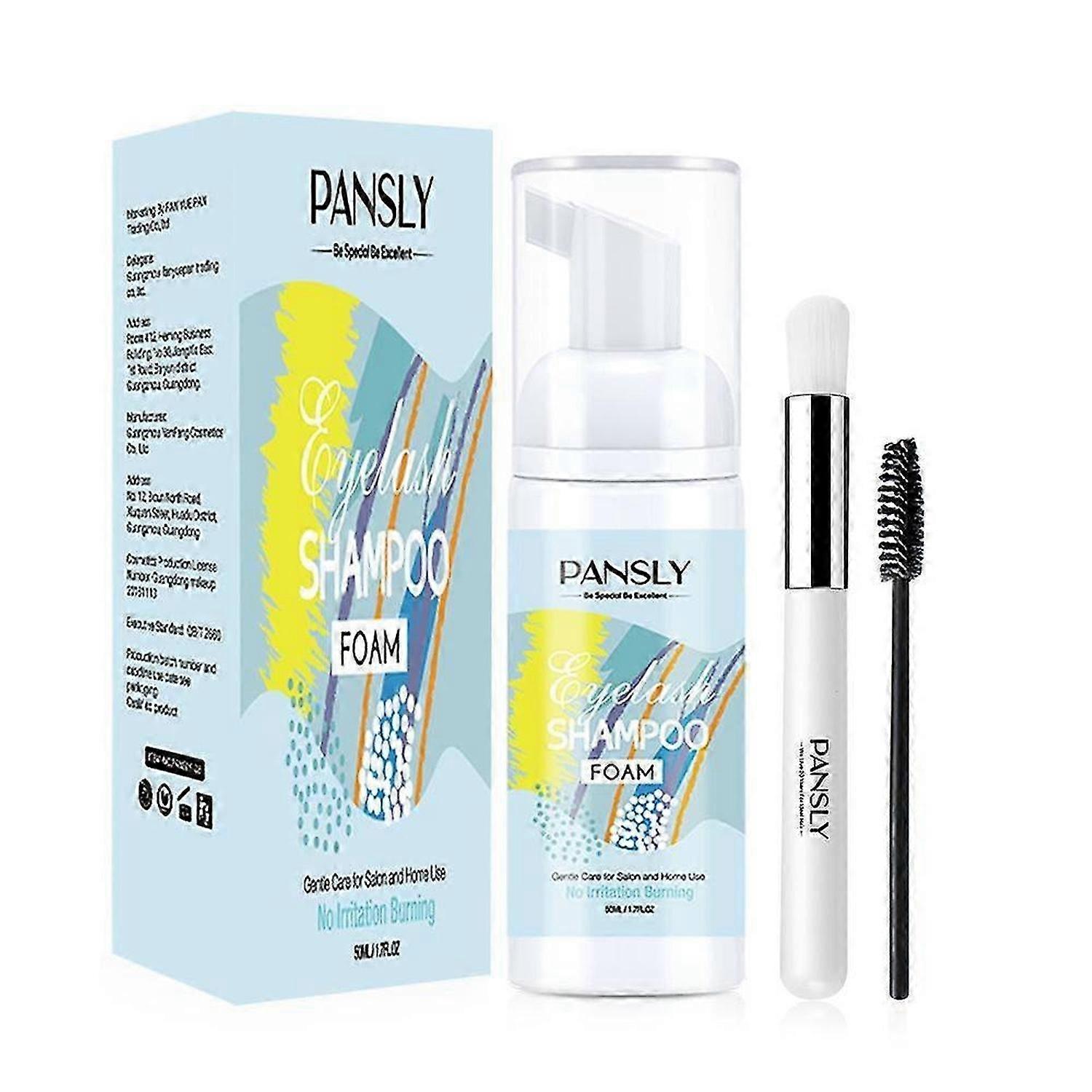 1-3PCS Shampooing pour cils Extension de cils Nettoyeur de cils Shampooing pour cils avec brosse douce