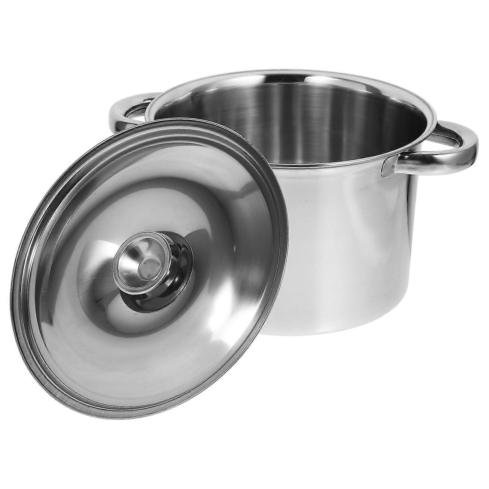 Stainless Steel Stockpot with Lid for Induction and Heavy Duty Soup Cooking, Versatile Kitchen Pot for Boiling and Diverse Culinary Uses