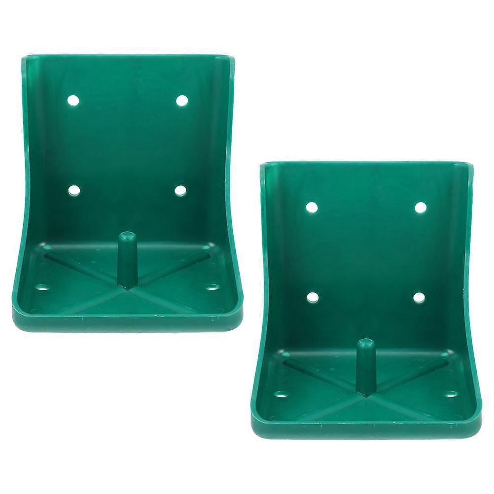 Cattle Sheep Salt Blocks Feeding Box 2Pcs Green PP Cow Mineral Feeder for Pets Durable PP Material