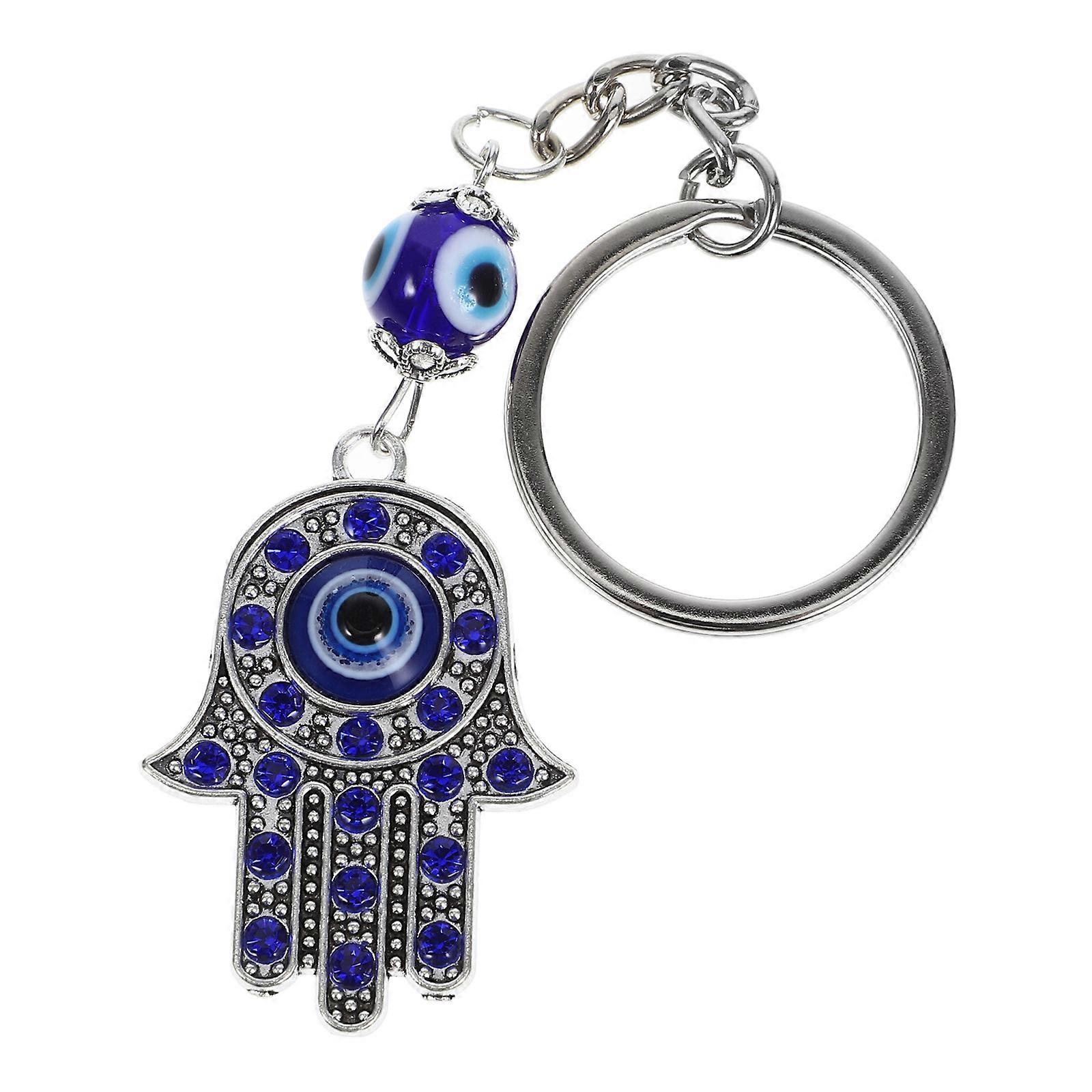 Purse Keychain Charm Evil Eye Hand Pendant Backpack Charm Blue Practical 1Set