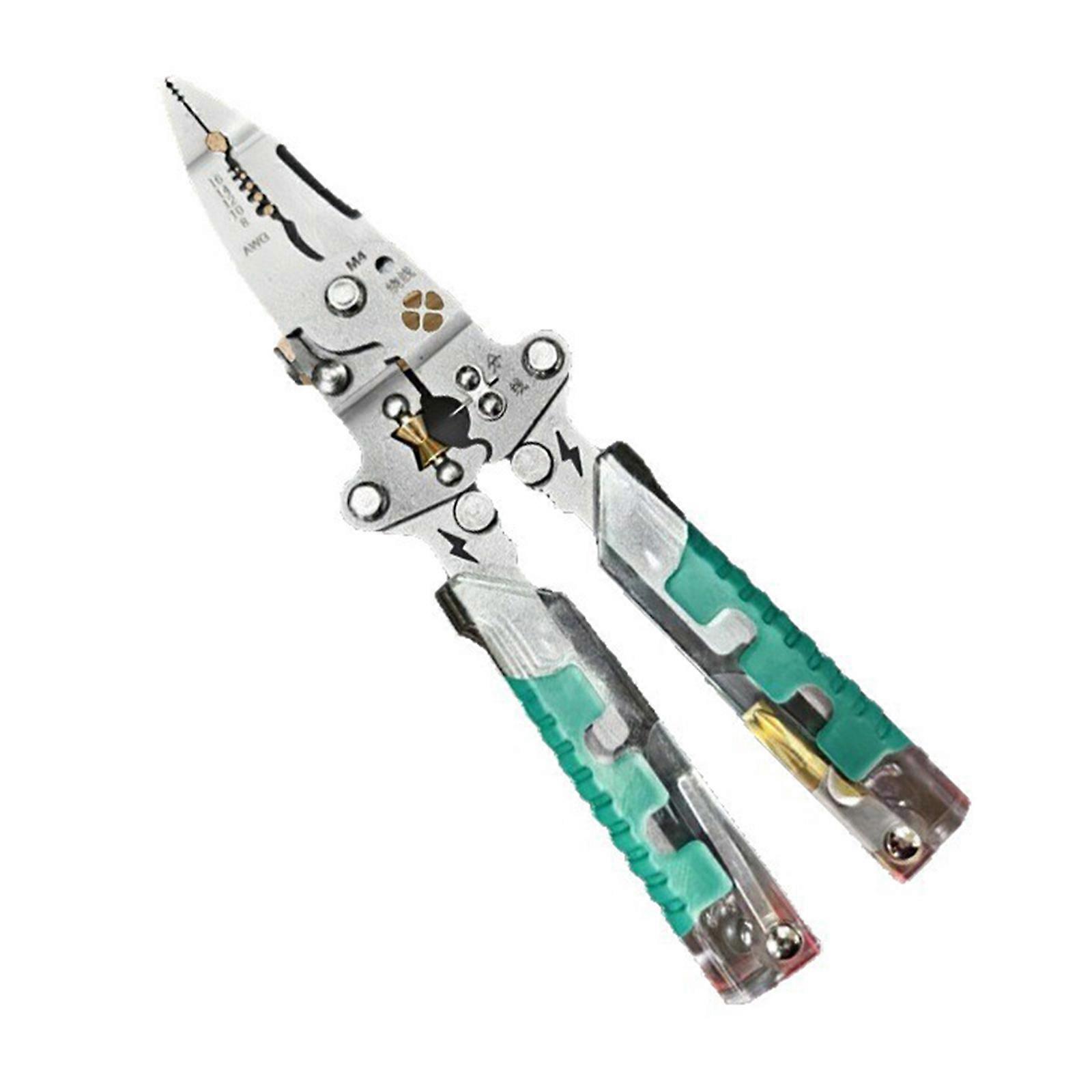 Foldable Wire Stripper Wire Splicer Cable Stripper Multipurpose Wire Stripping Tool Electrical Wire Plier Wire Stripper Multicolor