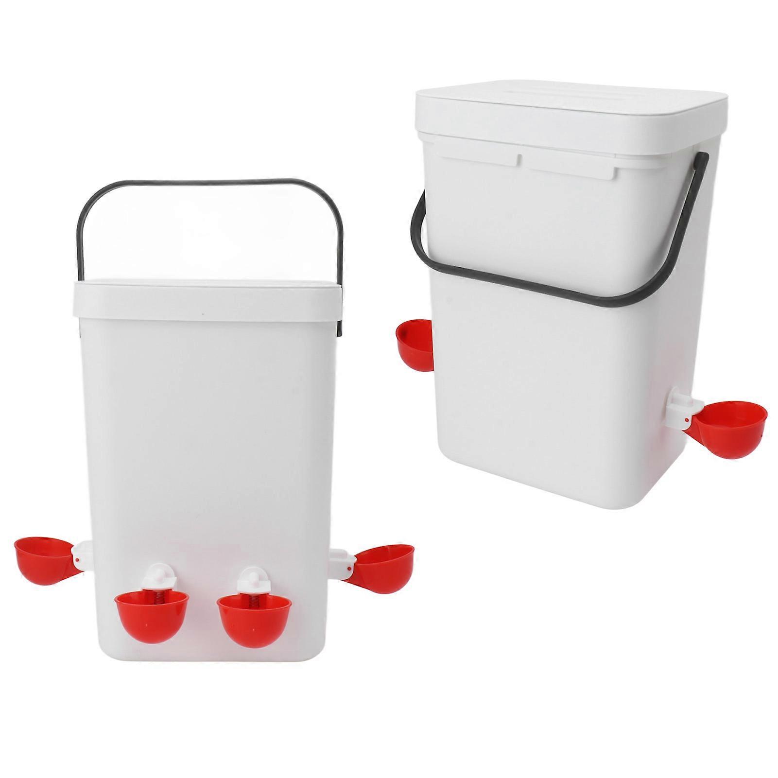 Large Capacity Automatic Chicken Waterer and Feeder Set 12 Liter Portable Poultry Automatic Waterer 