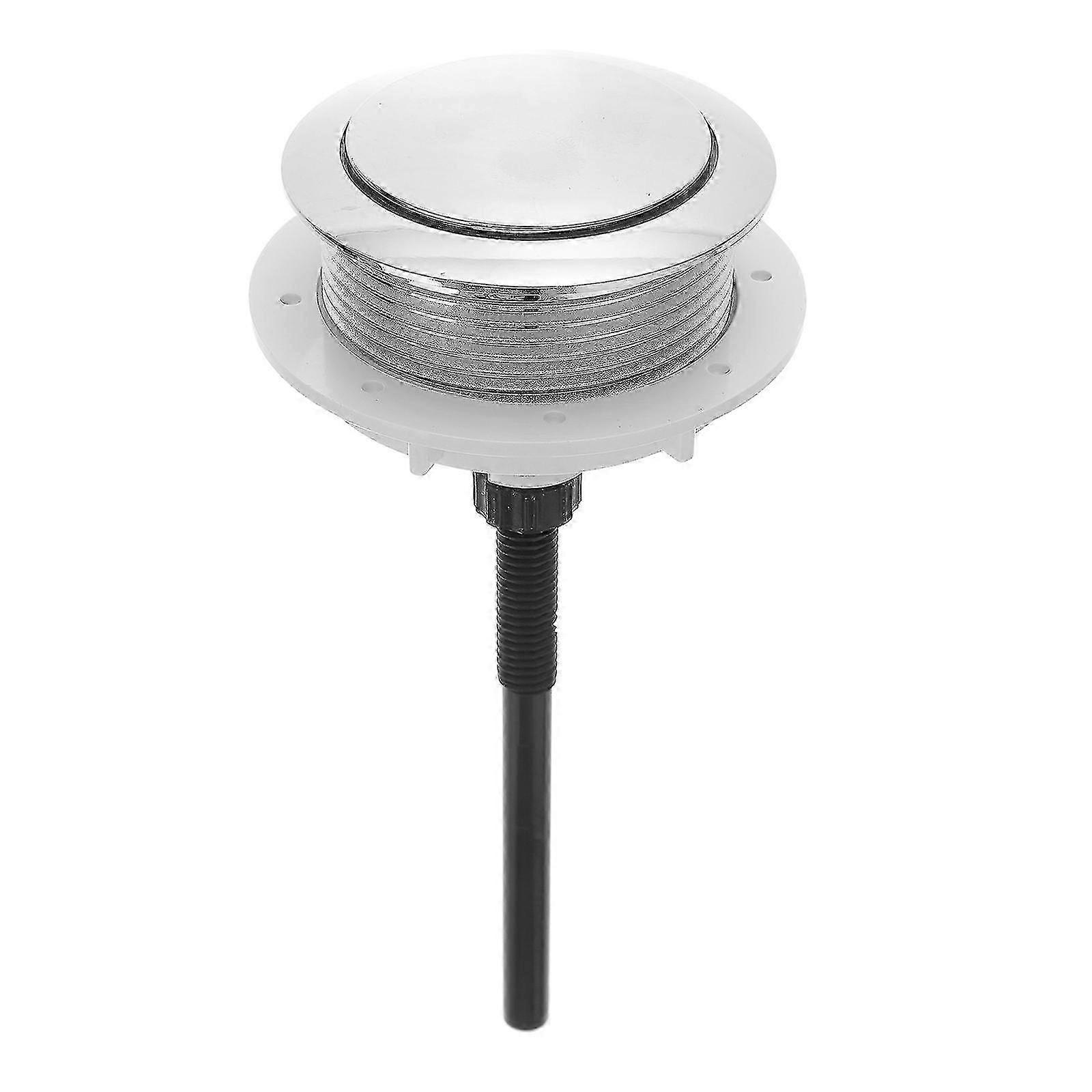 1pc Round Toilet Water Tank Cover with Dual Push Button