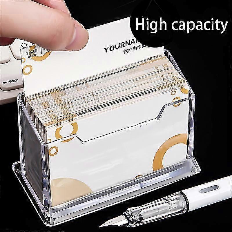 1 Pc Clear Acrylic Plastic Office Shelf Storage Box Display for Business Cards 10.3x8.4x9.7cm