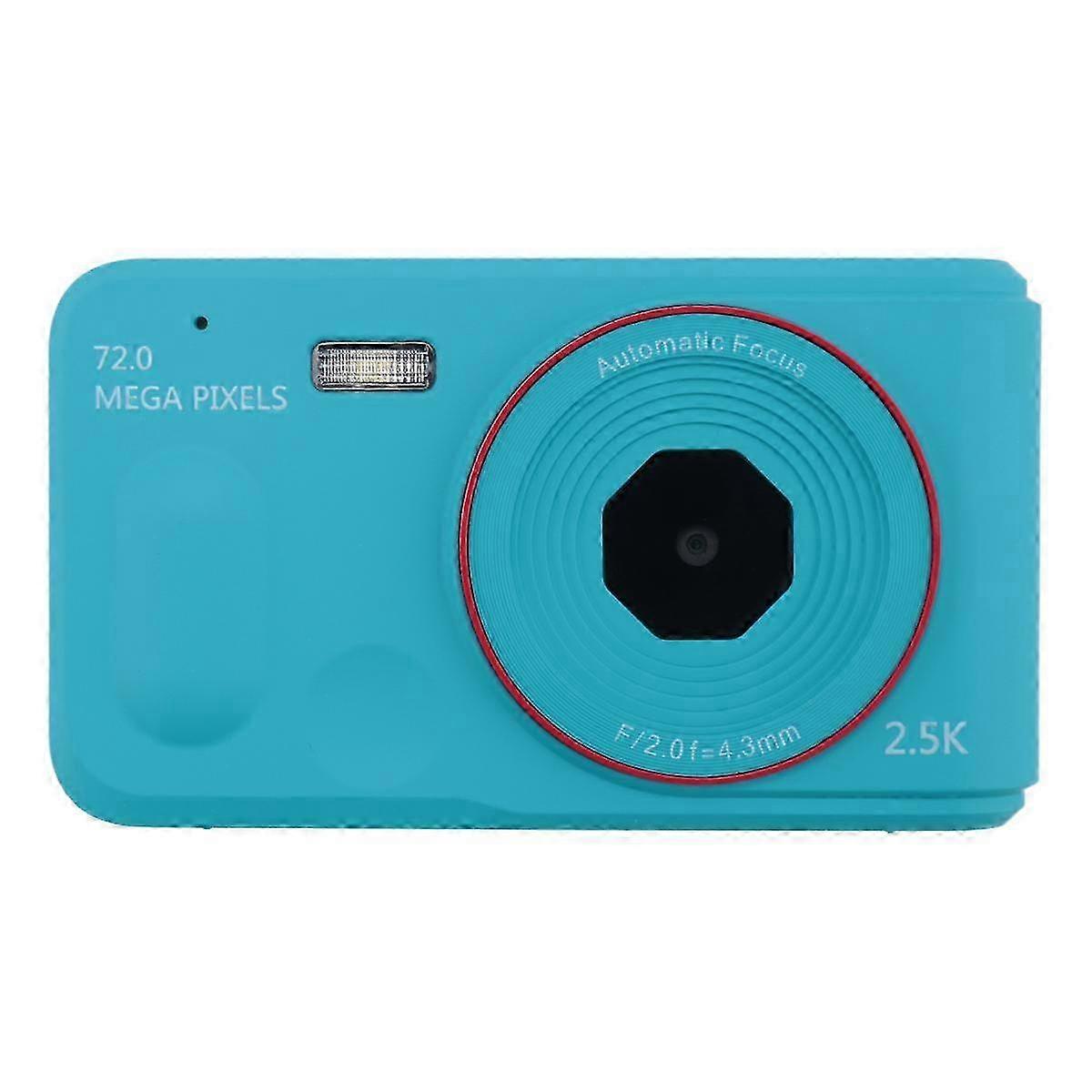 Digital Camera with 16x Digital Zoom and Auto Focus, 2.5K HD 72MP Camcorder for Home, Outdoor, Travel - Blue