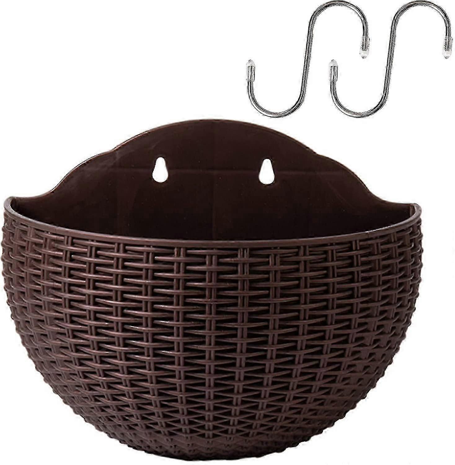 Hanging Planters Wall Mounted Flower Pot With 2 Hooks Plastic Flower