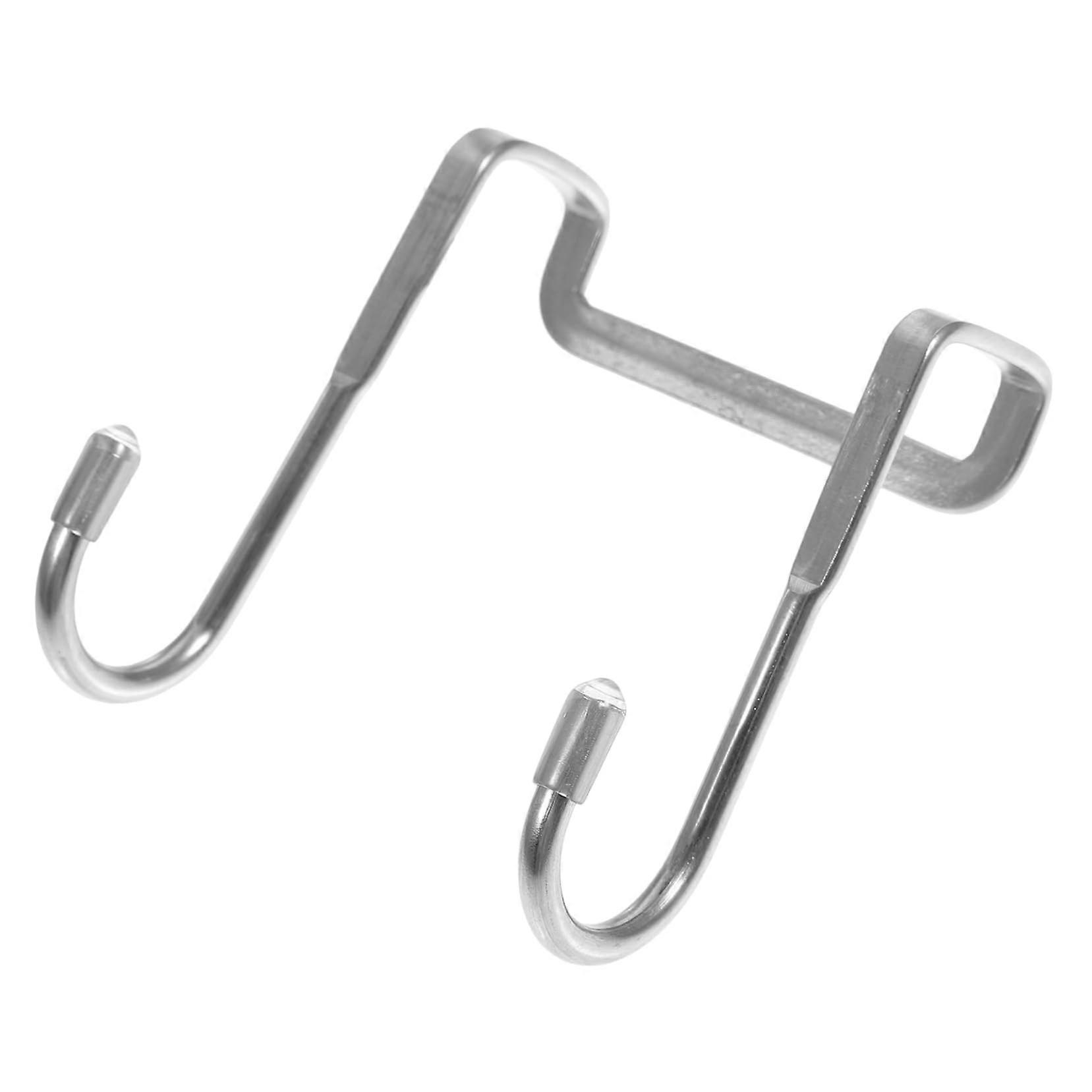 Adjustable S Hooks Door Hooks 2-Pack for Kitchen Bathroom Office Cabinets Space-Saving Over-Door Hangers