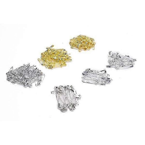 Safety Pins 250 in 6 Sizes - Transparent
