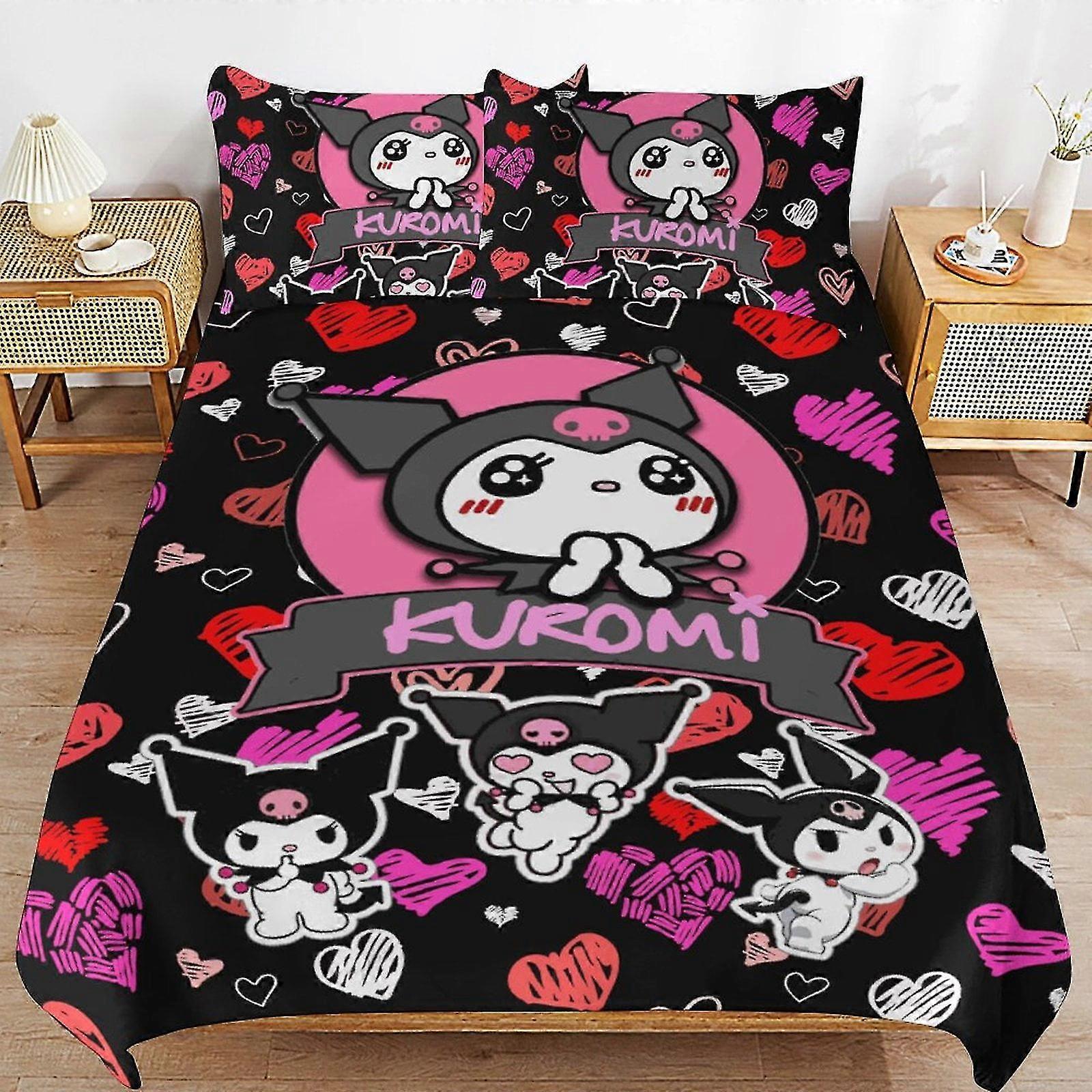 Conjunto de cama de microfibra com design impresso em 3D, conjunto de edredom leve de 3 peças para crianças