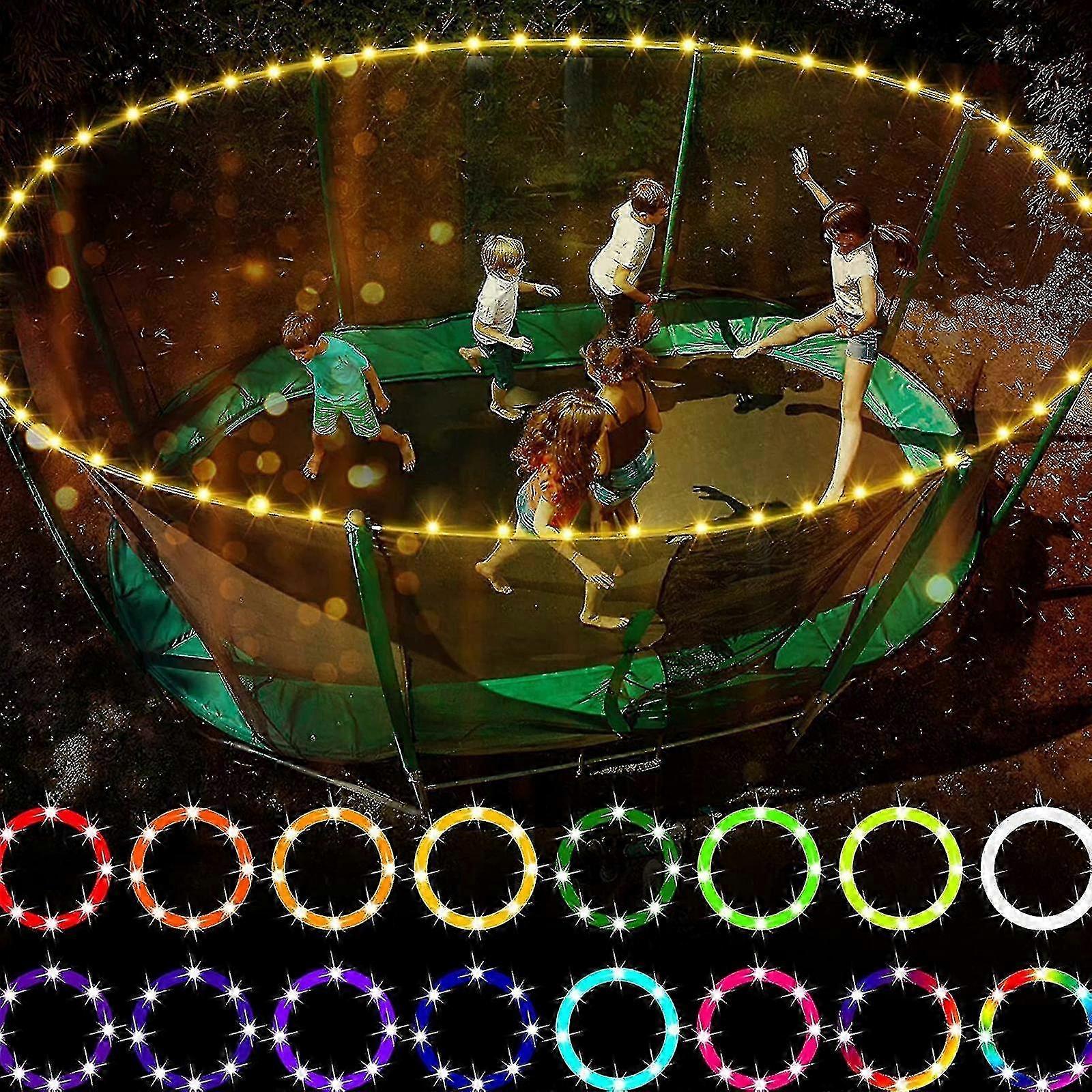 Trampoline Rim LED Light with Remote Control, 4 Modes and 16 Colors for Home Decoration and Parties, Waterproof