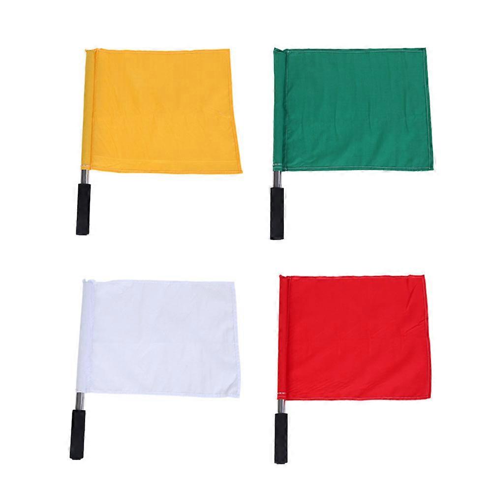 Athletic Referee Flags Sports Flags Red Stainless Steel Indication 46x39cm 4Set