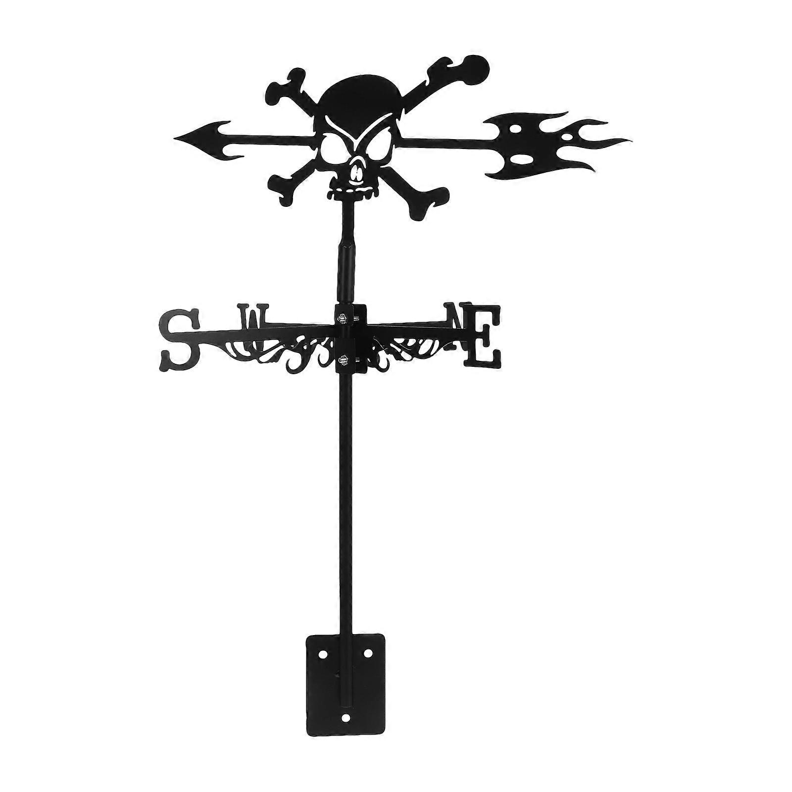 Wind Vane Metal Direction Indicator for Garden Iron Structure Retro Style Decorative Tool for Yard 1Pcs
