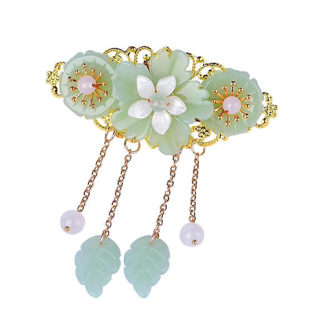 a refined and engaging product description based on your input:
**Retro Style Lifelike Flower Hair Clip – Durable Ponytail Bobby Pin Hair