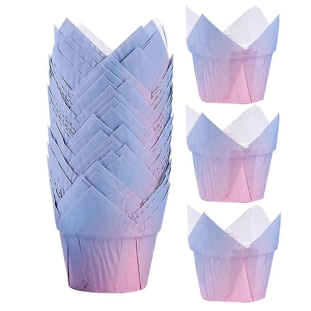 Paper Baking Cups Wrappers Stick-Resistant For Tea Parties 50Pack