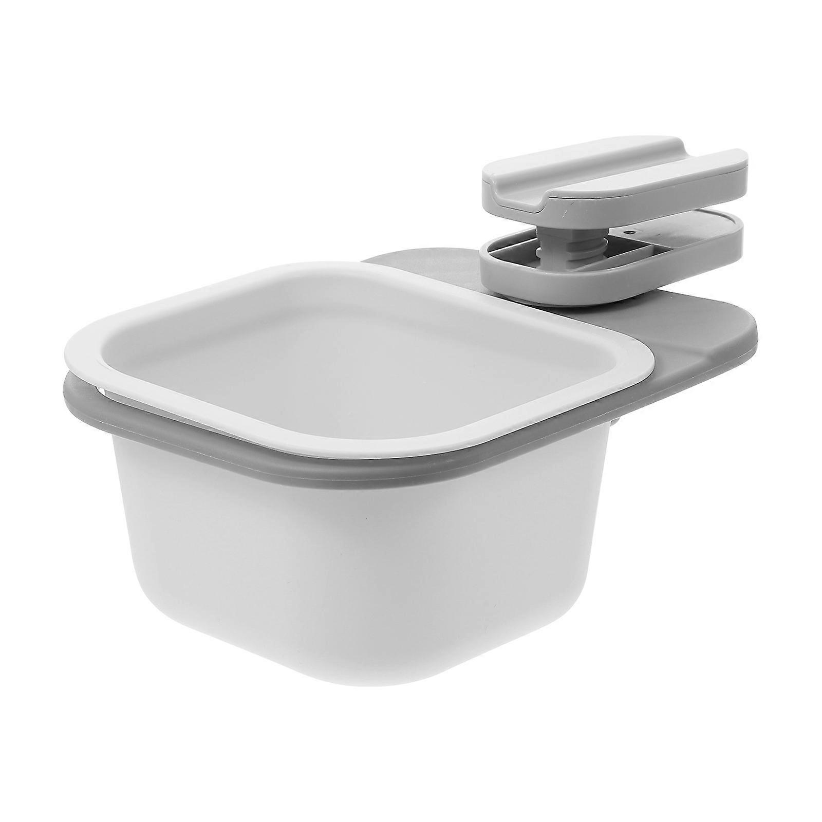 Rotating Trash Bin with Clip Design, Multi Functional Sundry Storage Box for Kitchen, Bathroom, Bedroom, Space Saving Waste Bin for Home and Office