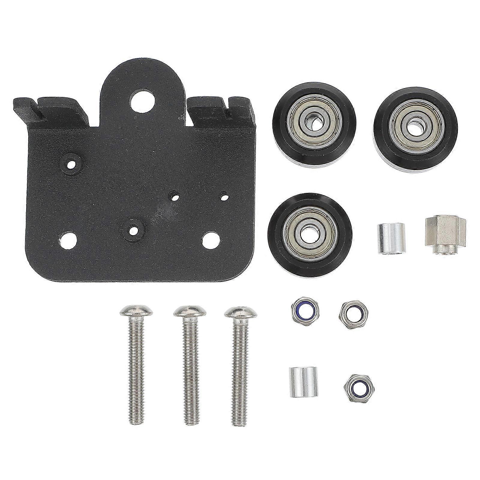 Aluminum Extrusions Frame Extruder Back Support Plate 3D Printer Parts Accessory 3D Printing Ender-3 Series 6.5X6.5CM Black 1Set