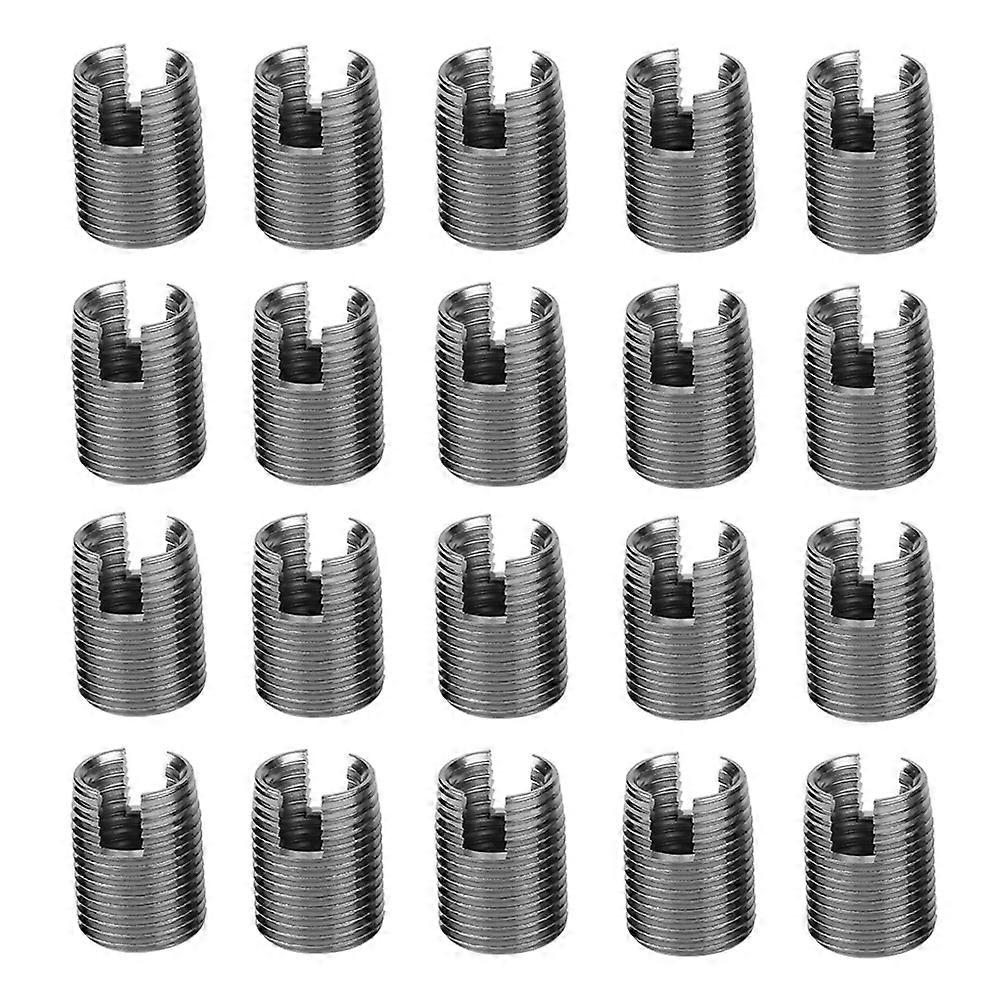1 Set 302 Type 3-hole SUS303 Stainless Steel Self tapping Screw Thread Inserts (#7)