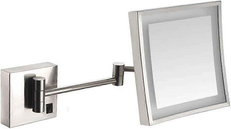 Vanity Mirror with Lighting Wall Mounted Makeup Mirror Extendable Vanity Mirror Square Bathroom Mirror Shaving Bedroom Fixed