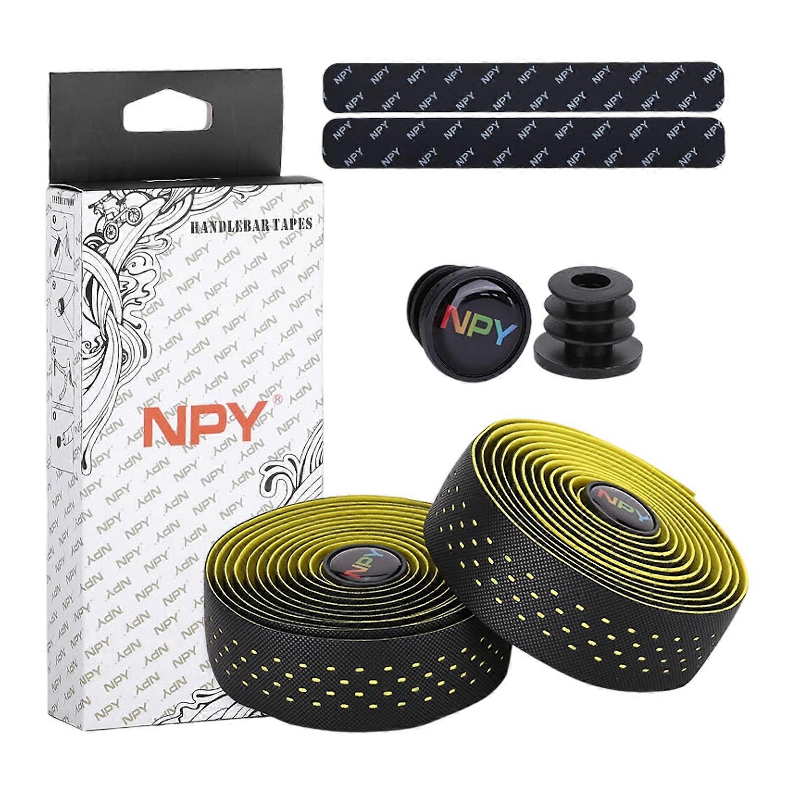 2Pcs Fahrradlenker AntiVibration Wrap Fahrräder Lenkerband Fahrräder Lenker Wrap Fahrradlenker Tape Wrap Schwarz und gelb