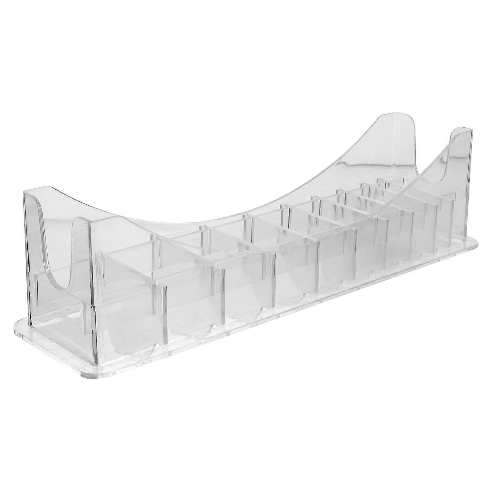 Hair Guide Comb Storage Organizer Clipper Guard Holder Transparent Rectangular Barbershop Use Protection 1Set
