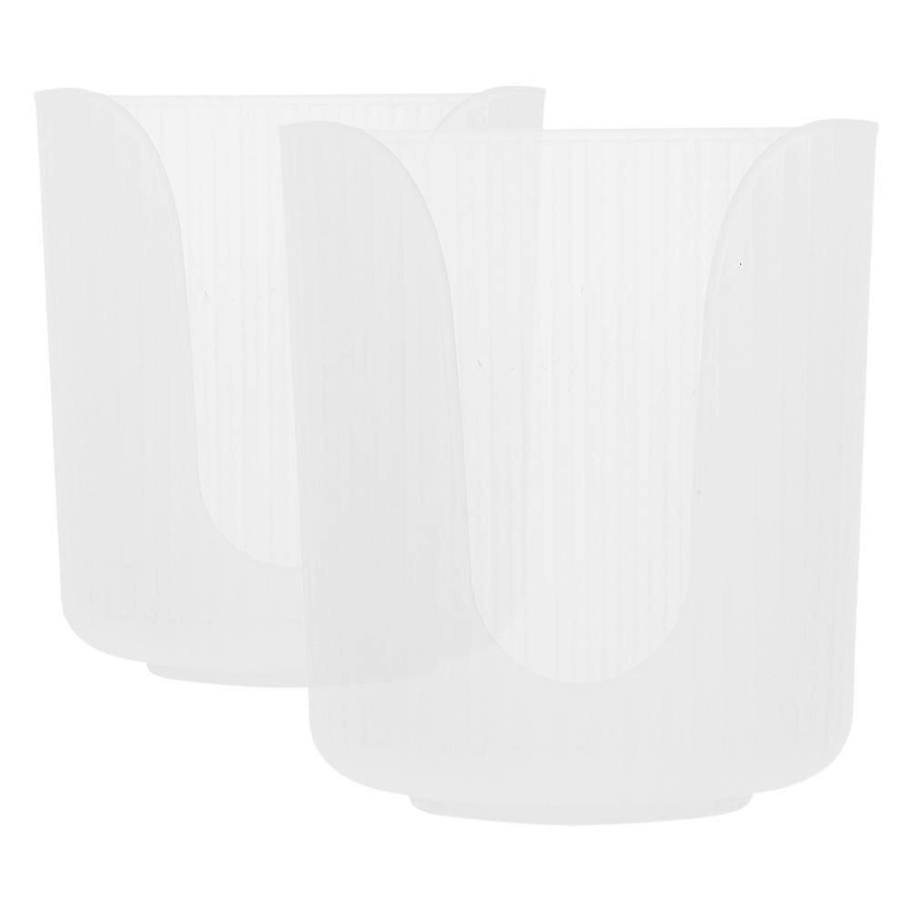 Plastic Cup Dispenser for Bathroom Countertop, Compact Beverage Holder, Vertical Stripe Design, Easy Access for Home, Parties, Events