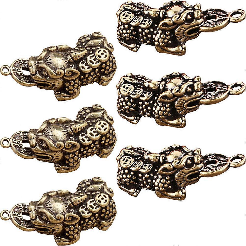 Decorative Keychain Charms Animal Model Keychain Ornaments For Daily Wear Special Events 6Pcs