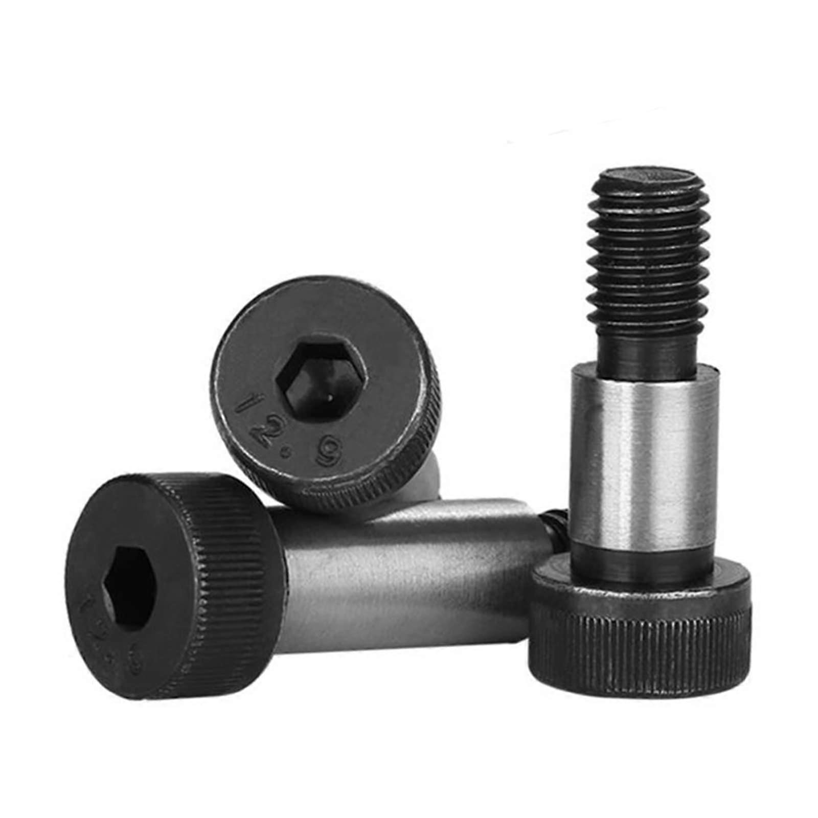 Shoulder Bearing Bolt Shaft Set 5pcs M6 M8 M10 M12 12.9 Alloy Steel Hex Socket Limit Screw Plug 35mm Color G