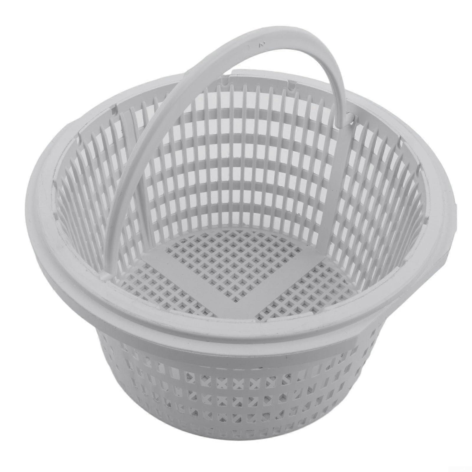Plastic Pool Skimmer Basket with Handle for Above Ground Swimming Pools, Fits Hayward SP1091LX SP1091WM, 19cm Diameter x 11cm Height