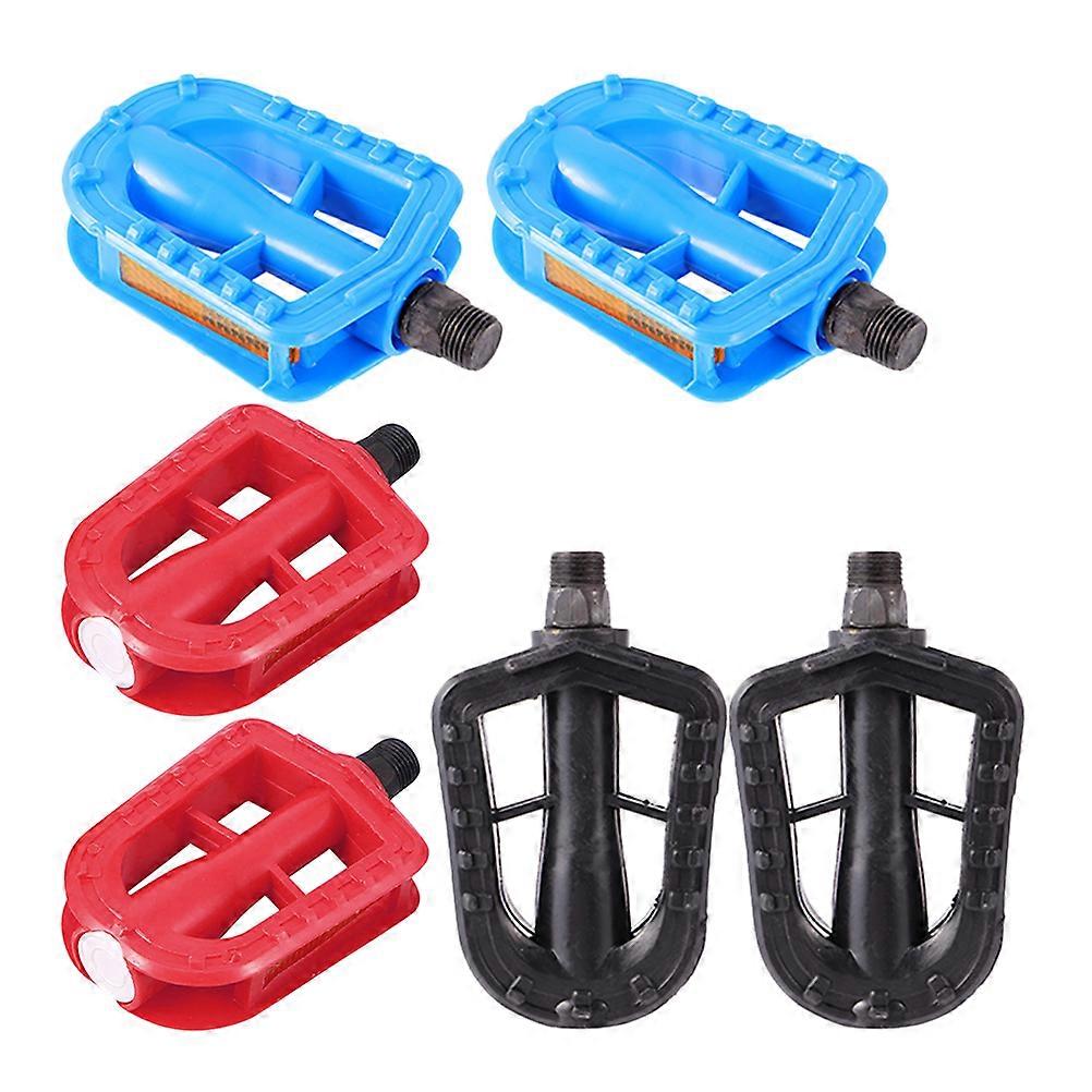 3 Pairs Wide Non Slip Durable Bicycle Pedals Replacement for Mountain and Road Cycling with Stable Foot Grip