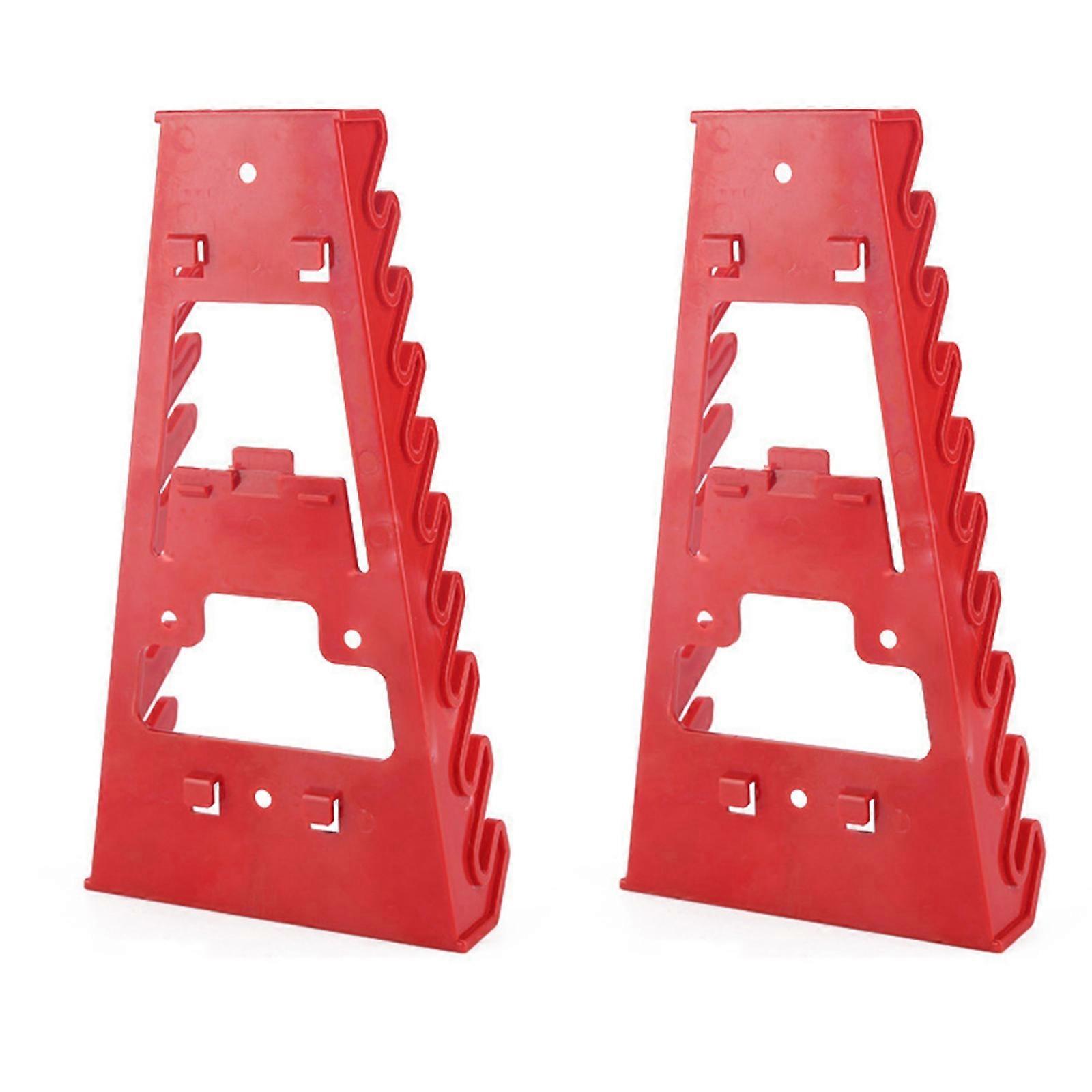 Heavy Duty ABS MultiSlot Tool Organizer Wall Mountable Storage Rack For Wrench Screwdriver Storage Workshop Garage Red