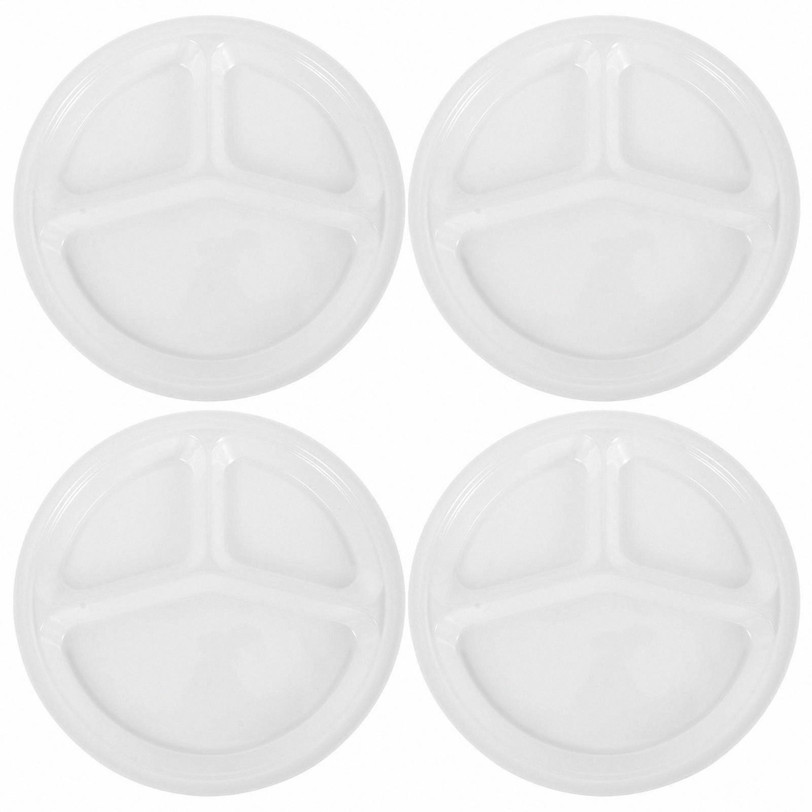 4-Pack Round Dinner Plates for Fruit and Food Serving Multi-Functional Household Accessory