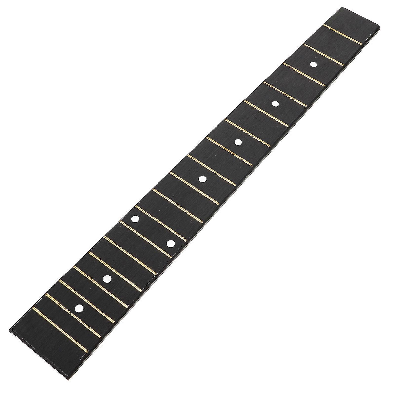 Guitar Replacement Fretboard for Folk Guitar – Durable Wood, Stylish Border, Preinstalled Frets & Sound Dots for Easy Installation and Clear Sound