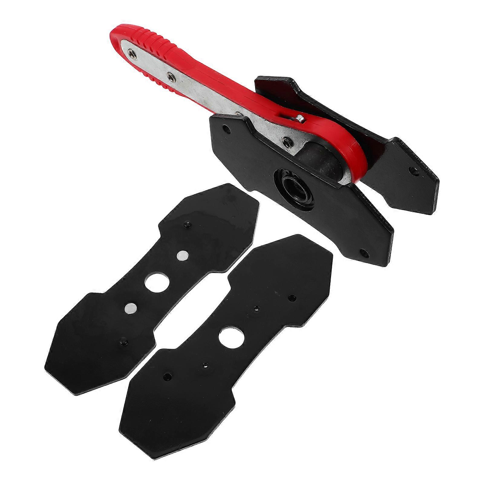 Brake Calipers Press Tool Ratchet Expander Wrench for Piston   Versatile Brake Tool Kit with Plates for Single, Twin, Quad, Sextuplet Red Calipers
