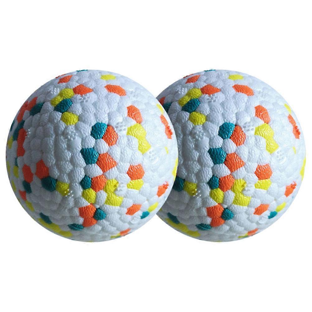Hemoton 2pcs Dog Bouncy Balls for Puppy Teething Indoor Outdoor Play with Bite Resistant Design