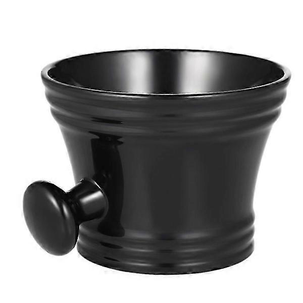 Shaving Mug Man Straight Soap Cup with Handle Soup Bowl Barber Cleaning Soup Cup for Razor Black
