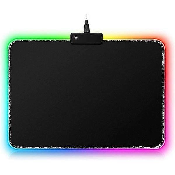 Tapis de souris de jeu Le tapis de souris éclairé par LED douce avec 8 modes d’éclairage-1, améliore votre expérience de jeu.