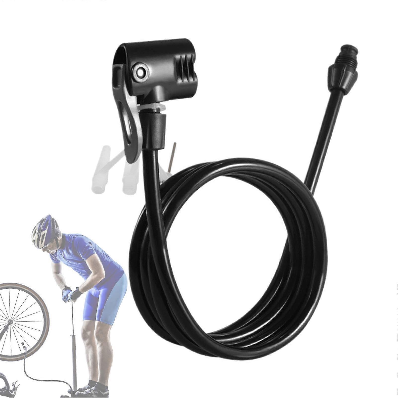 Luftpumpenschlauch für Schlauchboote - Hitzebeständiger Adapter- und Verlängerungsschlauch mit Manometer für Luftmatratzen und Fahrräder, Weiß