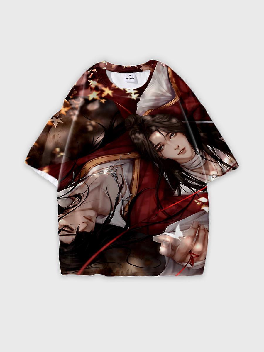 T-shirt round neck Role Pattern loose short sleeve E3719