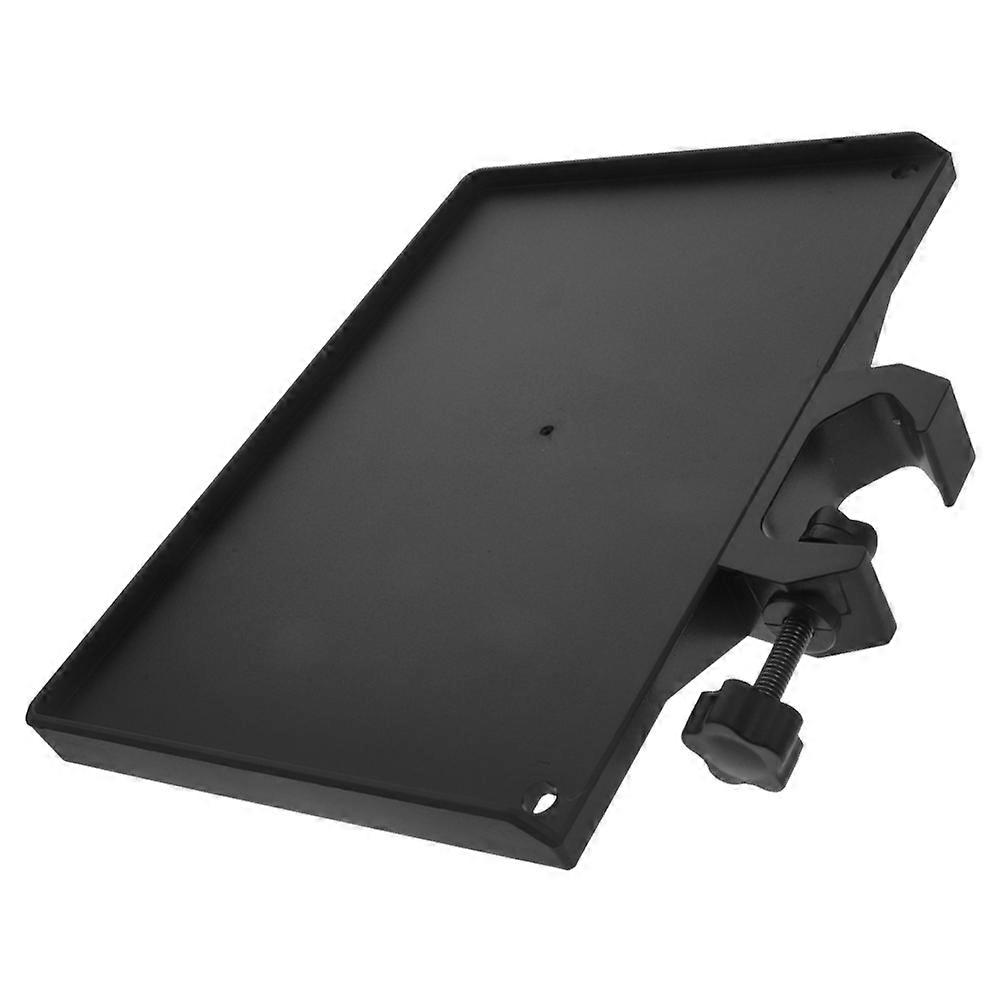 Microphone Stand Tray with Clamp   Universal Accessory Storage Platform for Live Streaming, Instruments, and Studio Use