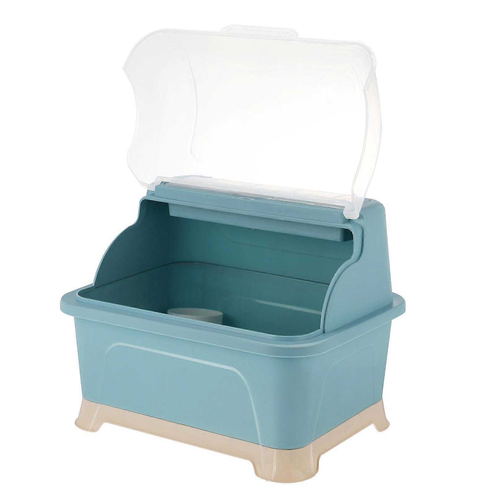 Tableware Storage Box Case Water Draining Cutlery Box For Kitchen Organization 1Pcs